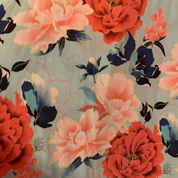 Peachy, Coral floral tunic/dress, 3X - Picture 2 of 6